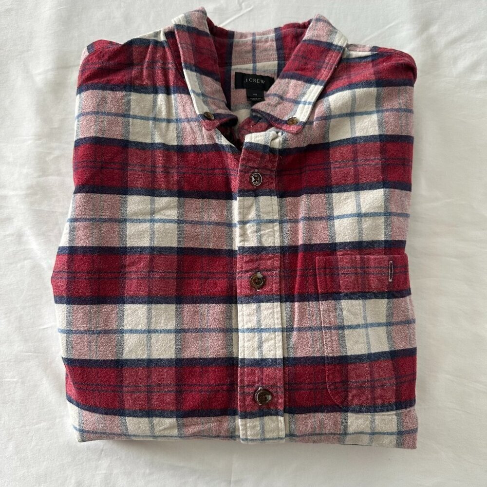 JCrew Flannel with Suede Elbow Patches